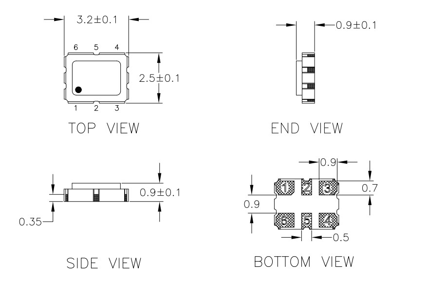 XLQ320125.000000I,Renesas通訊設備晶振,低抖動差分晶振